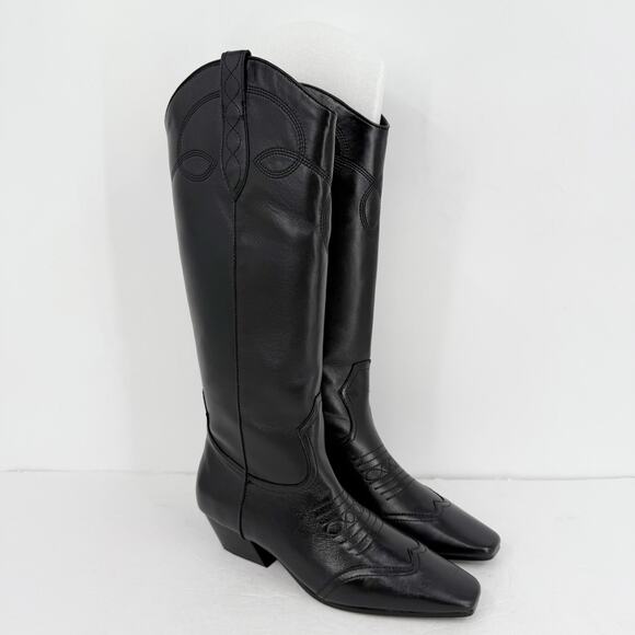 Steve Madden Womens Dollie Knee High Boots US 9 M Black Leather NWOB - Picture 6 of 12